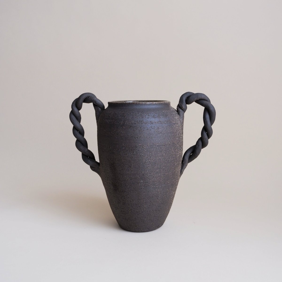 Black swirl vase - Misena Ceramics