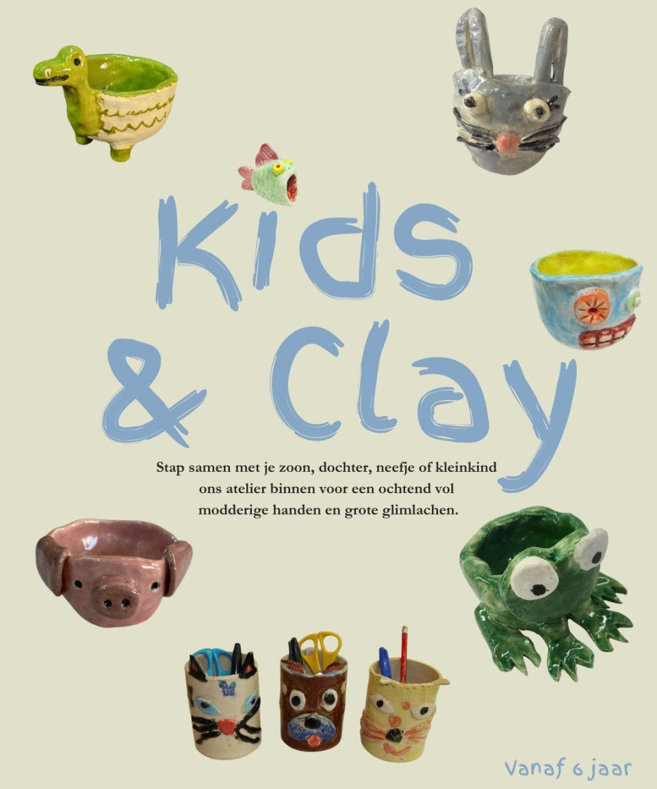 Kids & Clay - Vrij 3/07 van 9u30 tot 12u - Misena Ceramics
