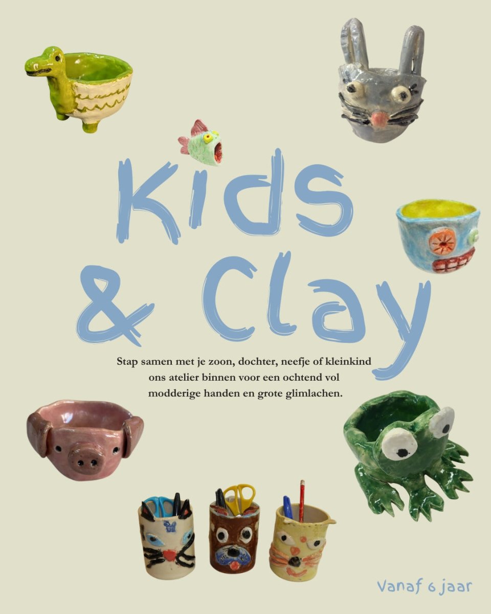 Kids & Clay - Vrij 3/07 van 9u30 tot 12u - Misena Ceramics