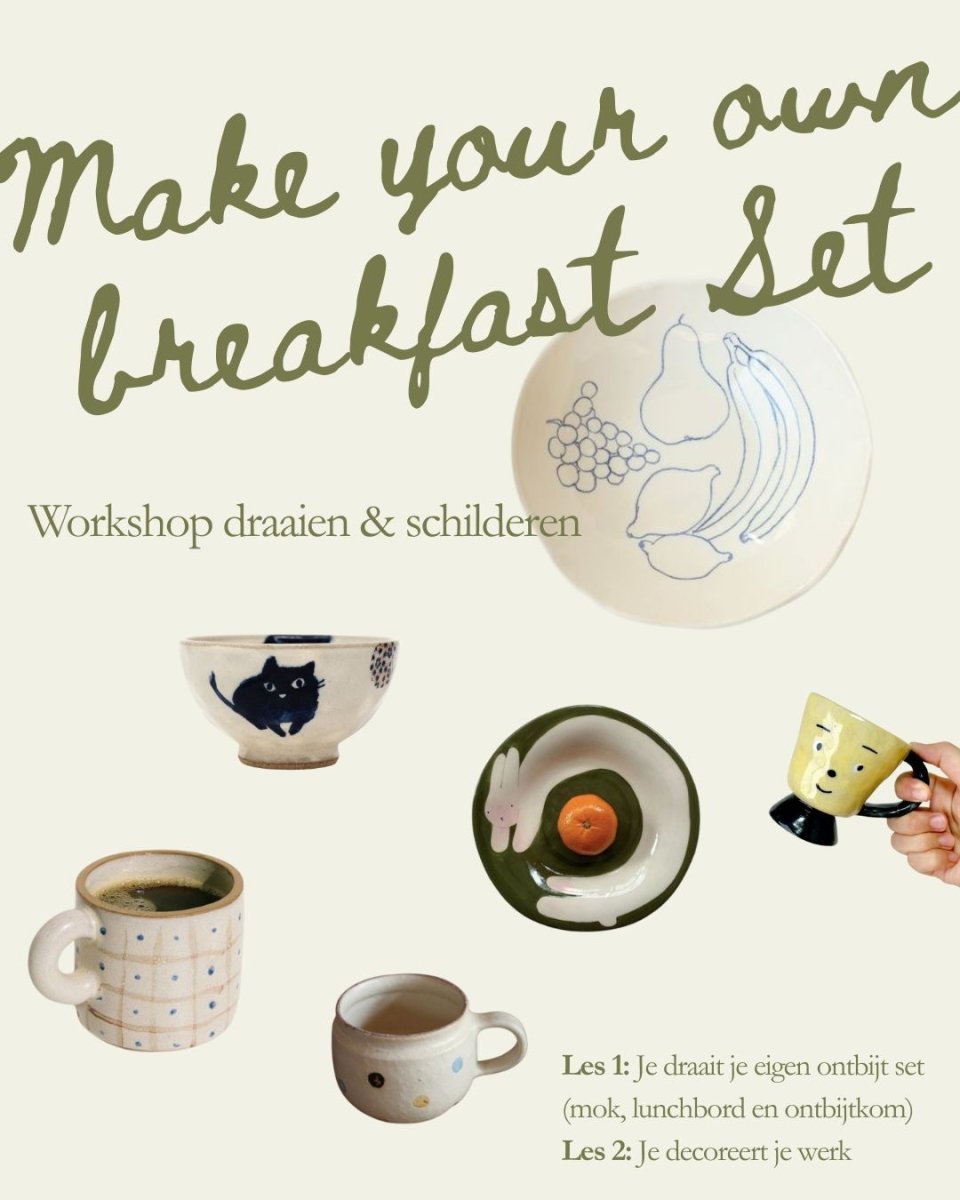 Maak je eigen ontbijtset 2x 2u - Misena Ceramics