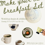 Maak je eigen ontbijtset 2x 2u - Za 22/11 & 29/11 van 10u tot 12u - Misena Ceramics