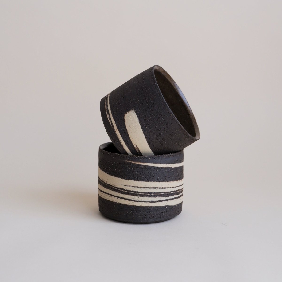 Marbled cup - Cappuccino - Misena Ceramics