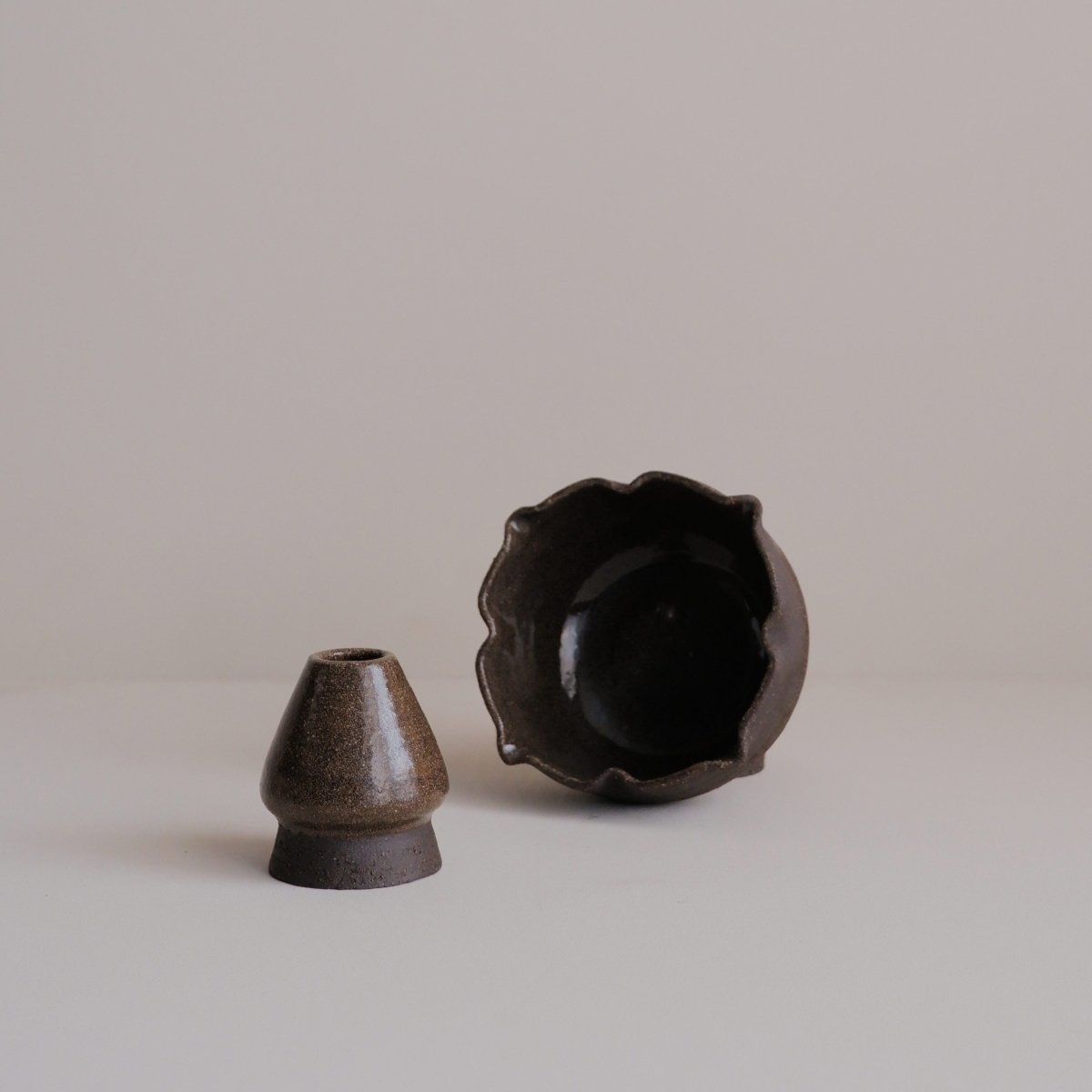 Matcha Cup & Whisk holder - Misena Ceramics